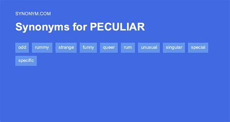 peculiar synonym|PECULIAR Synonyms: 197 Similar and Opposite Words .